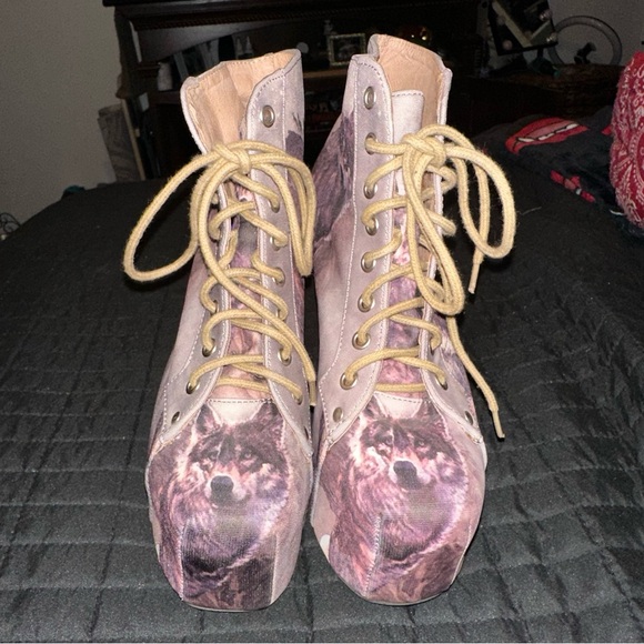 Jeffery Campbell Lita wolf platform boots - Picture 2 of 9